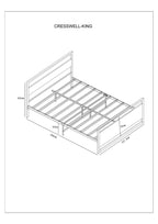 Cresswell Metal and Wooden Bed