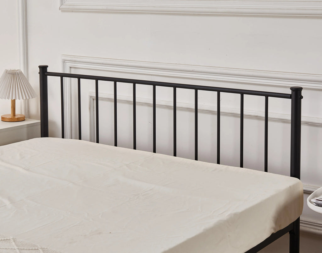 Cromer Modern Black Metal Bed Frame