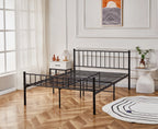Cromer Modern Black Metal Bed Frame