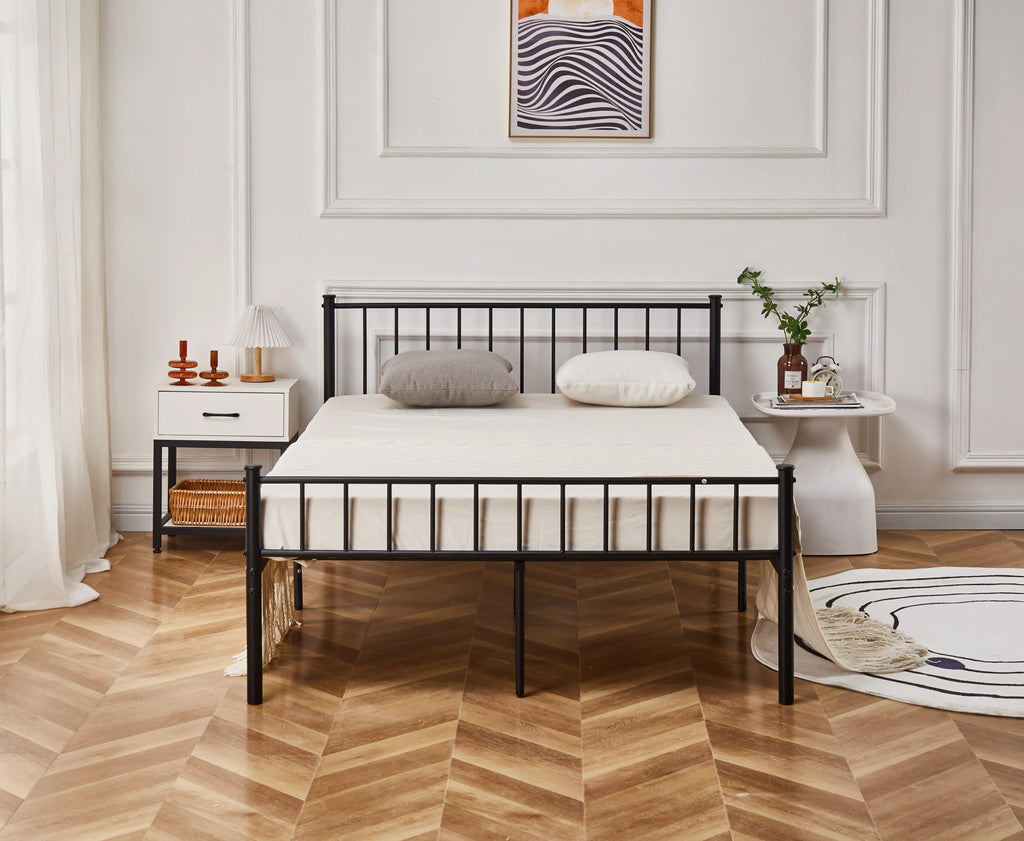 Cromer Modern Black Metal Bed Frame