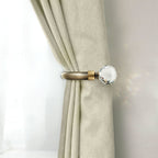 Antique Brass Crystal Curtain Holdbacks (Pair)