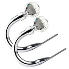 Chrome Crystal Curtain Holdbacks (Pair)
