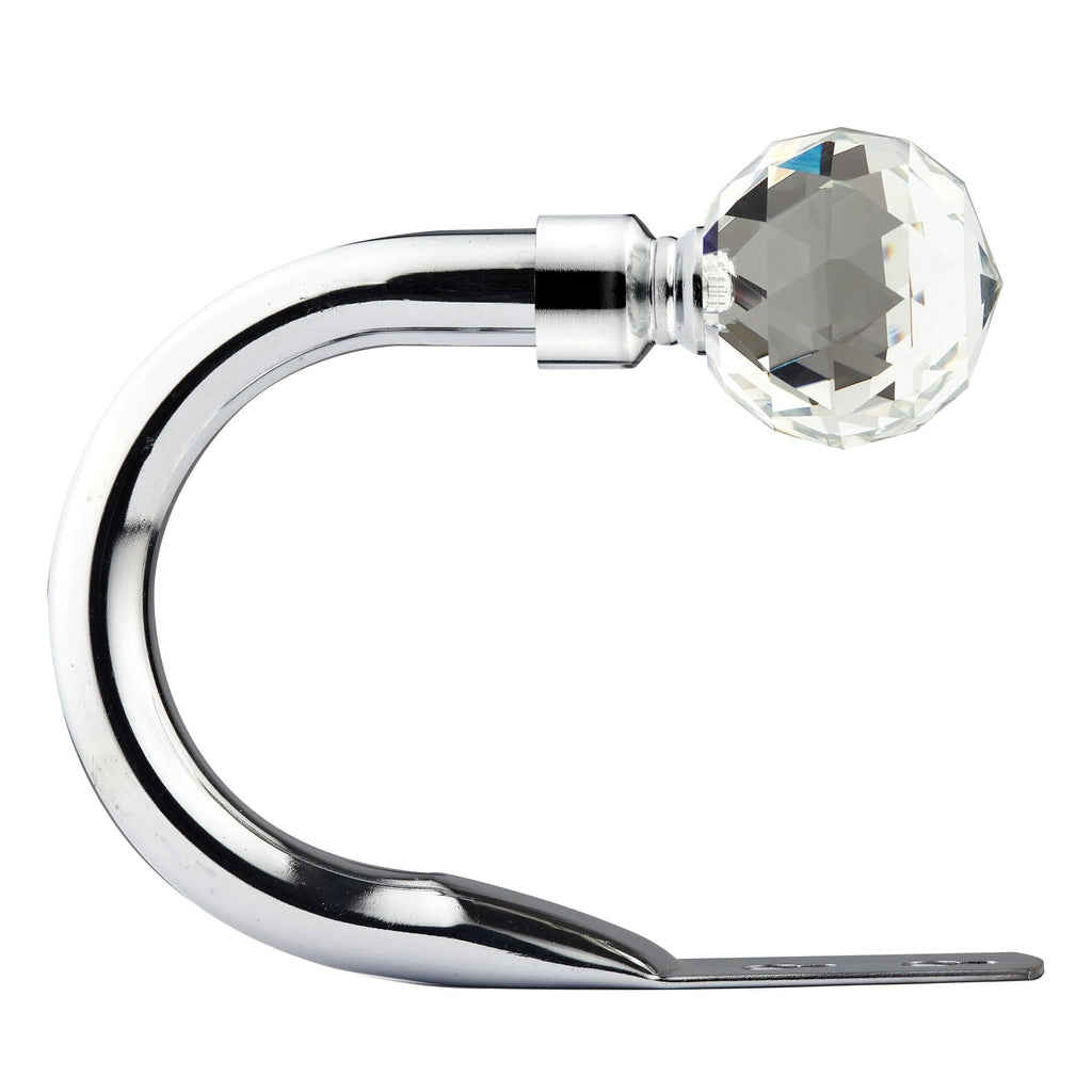 Chrome Crystal Curtain Holdbacks (Pair)