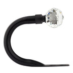 Matt Black Crystal Curtain Holdbacks (Pair)