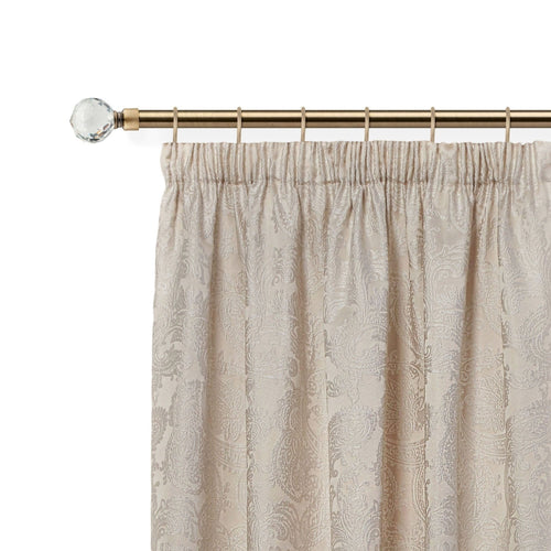 Antique Brass Crystal Extendable Curtain Pole with Rings