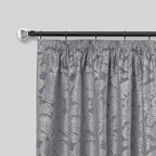 Matt Black Crystal Extendable Curtain Pole with Rings