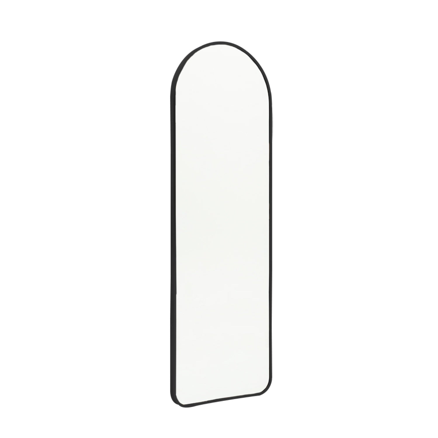 120cm Black Arched Full Length Wall Mirror