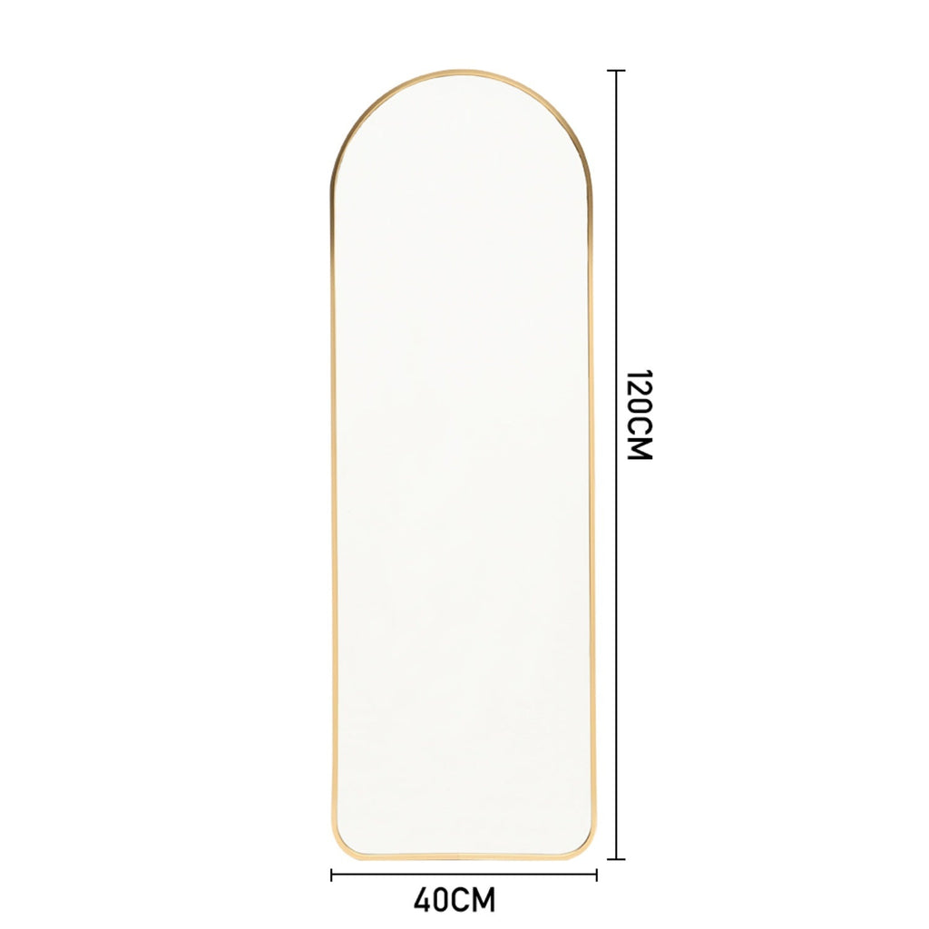 120cm Gold Arched Full Length Wall Mirror