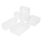 Set of 12 Transparent Desk Organiser
