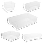 Set of 12 Transparent Desk Organiser