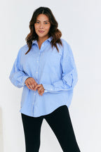 Stripe Oversized Poplin Shirt
