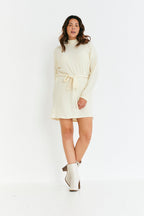 Brushed Rib Loose Belted Dress