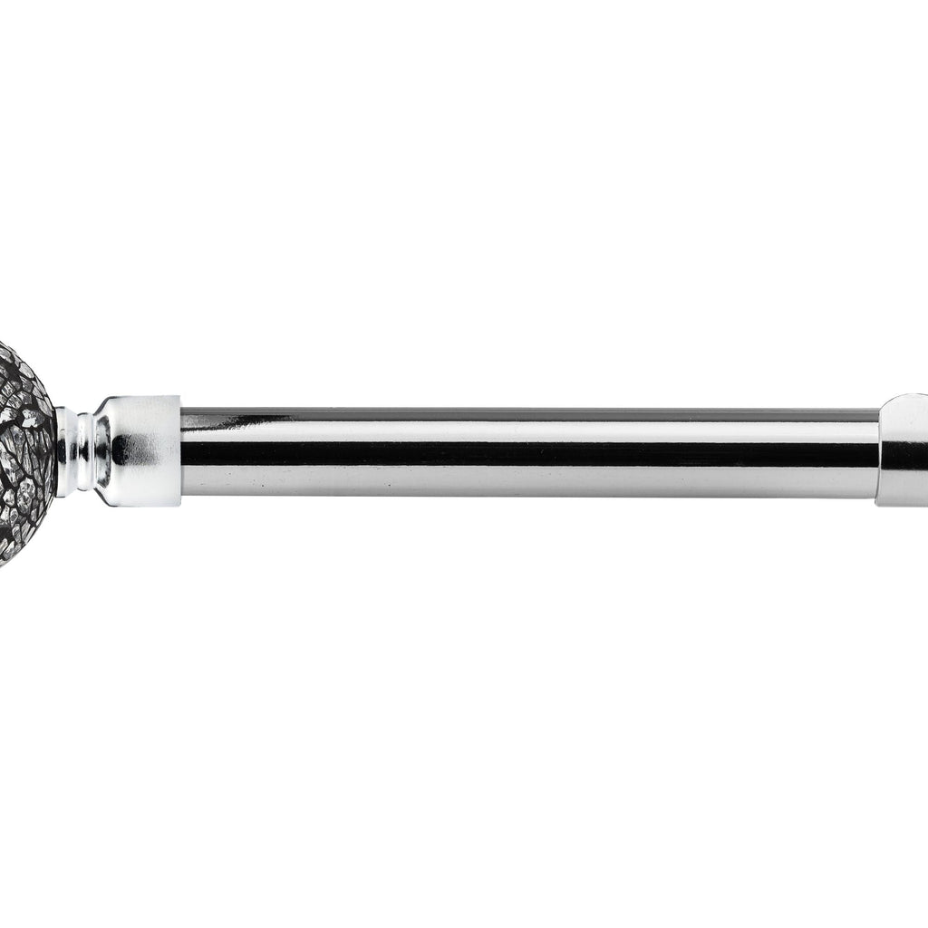 Chrome Cut Glass Extendable Curtain Pole