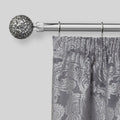 Chrome Cut Glass Extendable Curtain Pole with Rings