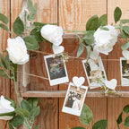 White Rose Artificial Foliage Garland