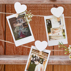 Wooden Heart Peg and String Set - Rustic Country- 5 Inner Pack