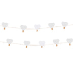 Wooden Heart Peg and String Set - Rustic Country