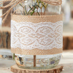 Glass Jar with Hessian Rustic Wrap- 5 Inner Pack