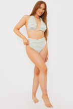Control Stripe Boomerang Bikini Bottoms