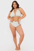 Control Stripe Boomerang Bikini Bottoms