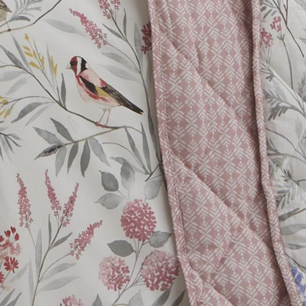 Caraway Pink Floral Quilted Bedspread