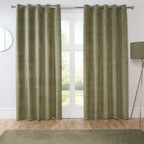 Casa Green Blackout Eyelet Curtains