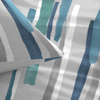Clifton Teal Abstract Duvet Set