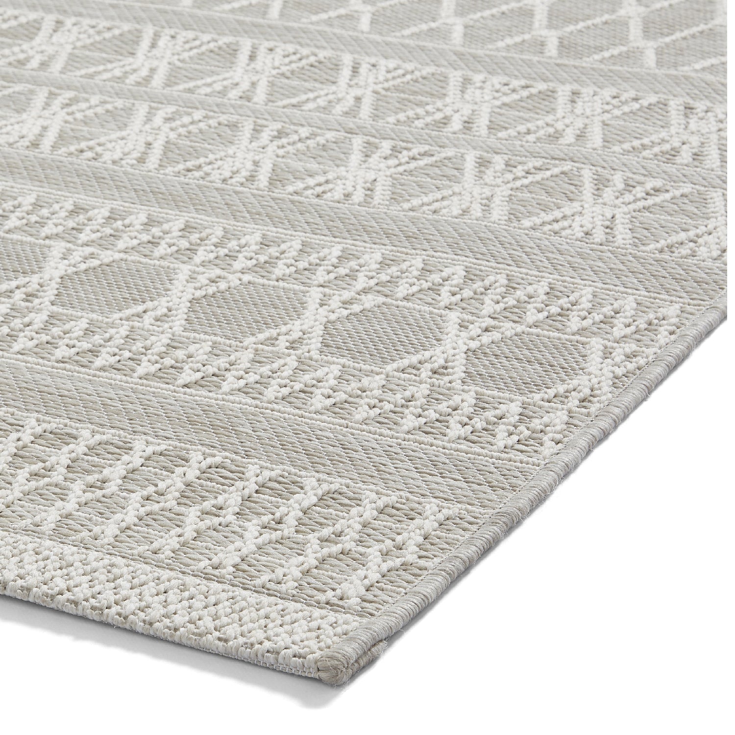 Coast Easy Clean Beige Moroccan Weatherproof Rug
