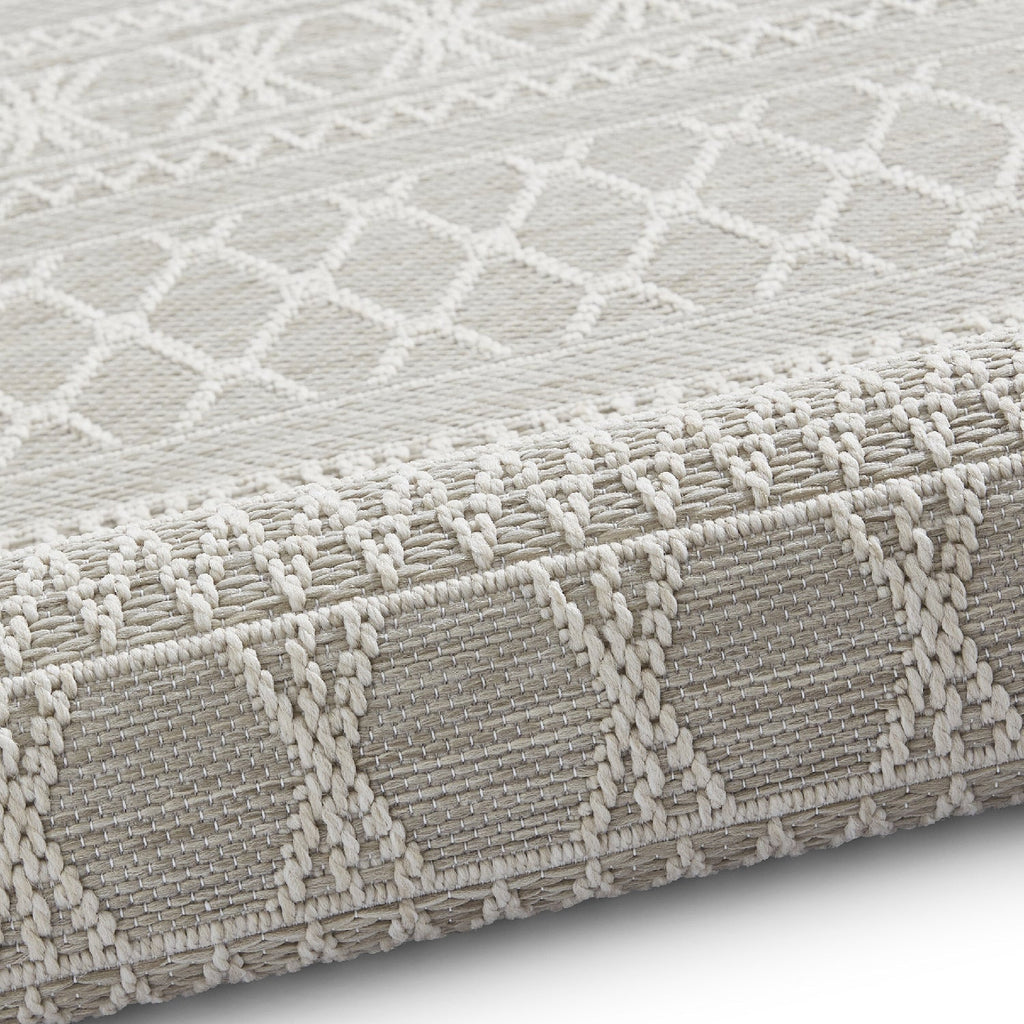 Coast Easy Clean Beige Moroccan Weatherproof Rug