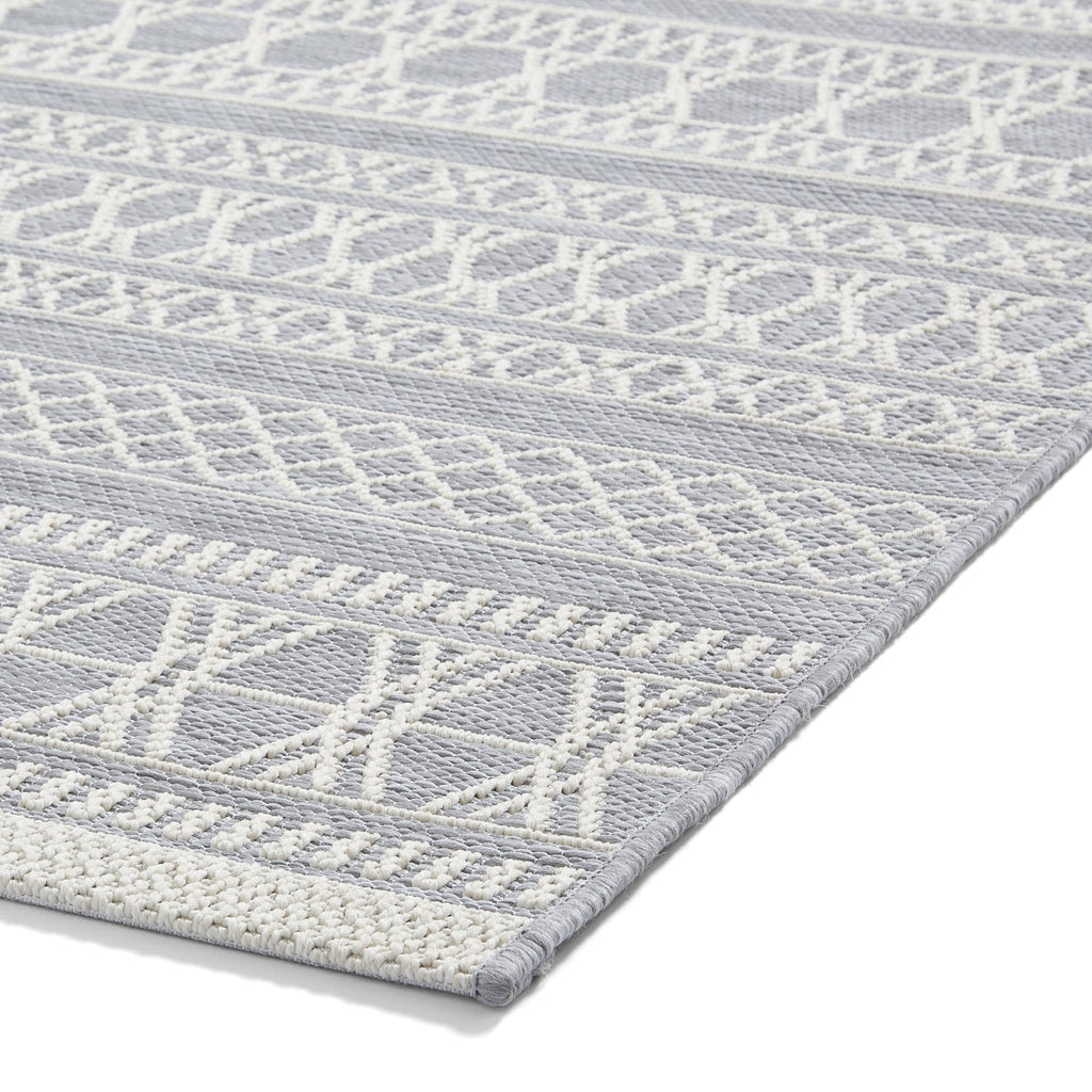 Coast Easy Clean Grey Moroccan Weatherproof Rug