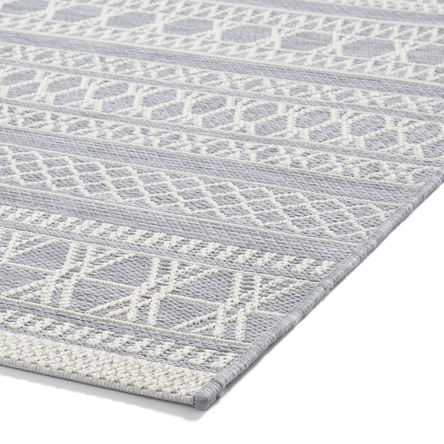Coast Easy Clean Grey Moroccan Weatherproof Rug