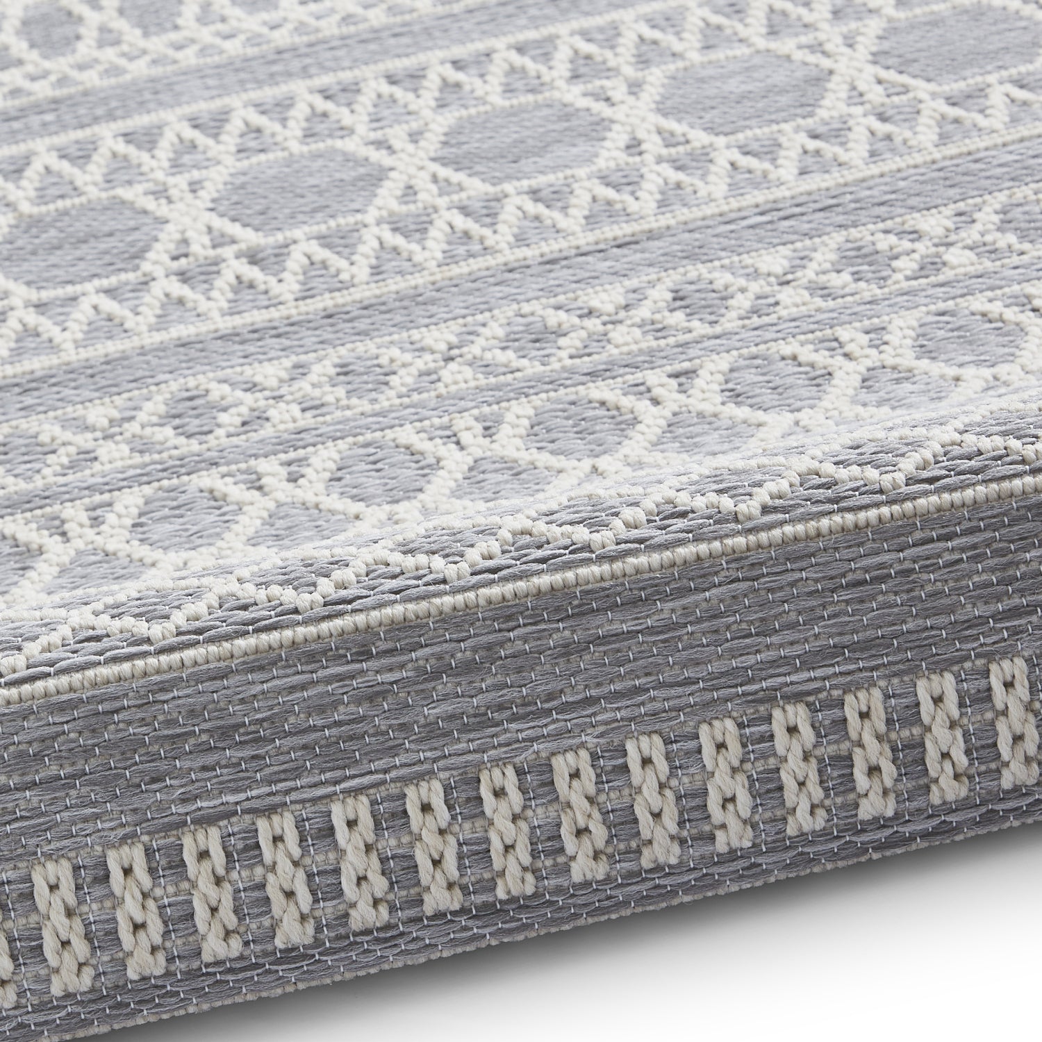 Coast Easy Clean Grey Moroccan Weatherproof Rug