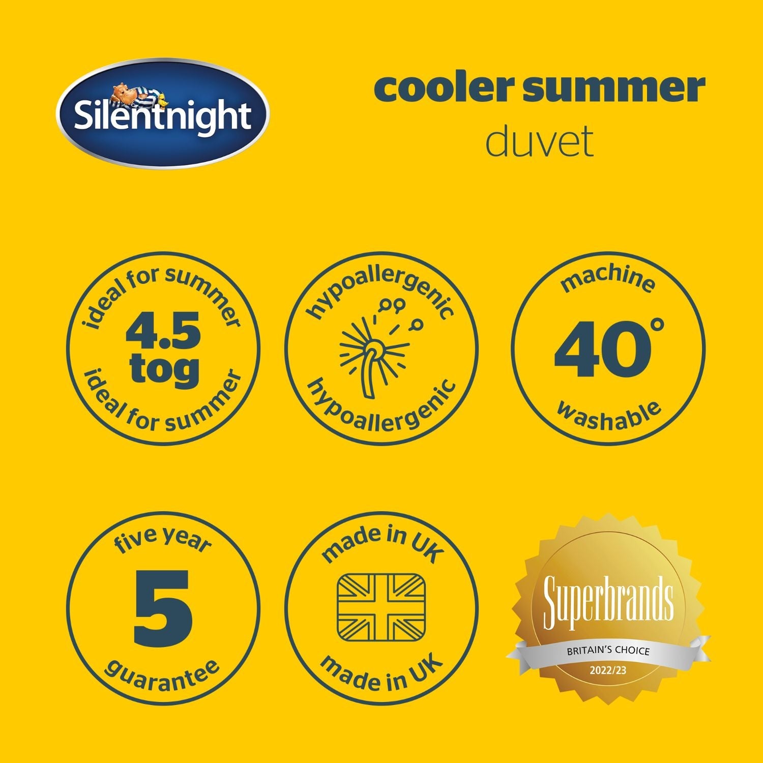 Silentnight Cooler Summer 4.5 Tog Duvet