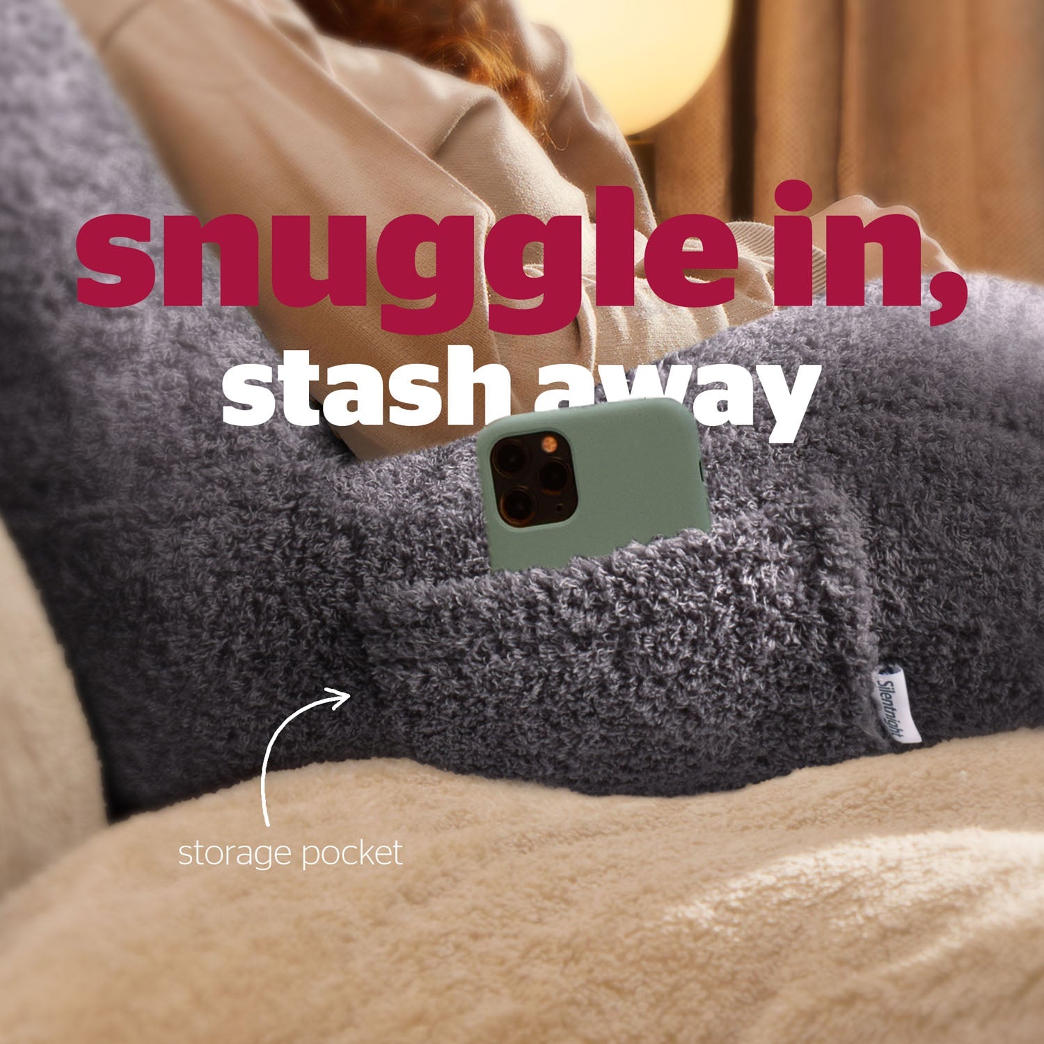 Silentnight Grey Cosy Cuddle Cushion