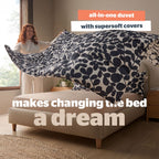 Silentnight Leaf Navy Coverless 10.5 Tog Duvet And Pillowcase