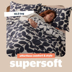 Silentnight Leaf Navy Coverless 10.5 Tog Duvet And Pillowcase