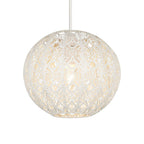 Cream Fretwork Globe Light Shade
