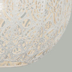 Cream Fretwork Globe Light Shade