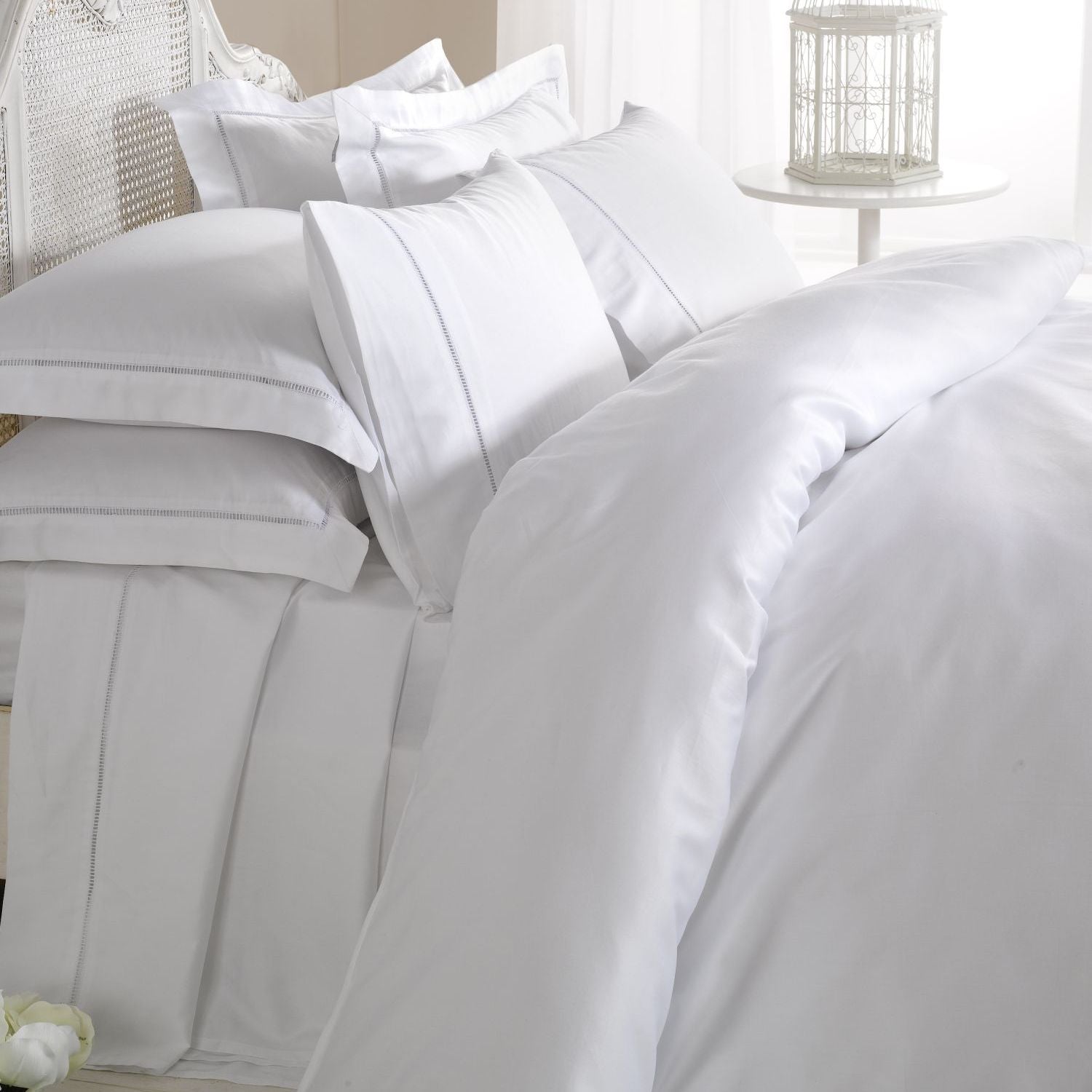White 1000 Thread Count 100% Cotton Flat Sheet