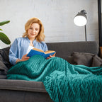 Dakota Emerald Green Flannel Soft Fleece Blanket Throw