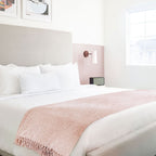 Darcy Blush Pink Chenille Throw