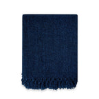 Darcy Navy Blue Chenille Throw