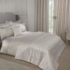 Duchess Cream Embellished Jacquard Quilted Bedspread Set