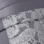 Duchess Silver Embellished Jacquard Quilted Bedspread Set
