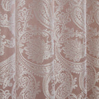 Duchess Blush Pink Lined Pencil Pleat Jacquard Velvet Curtains