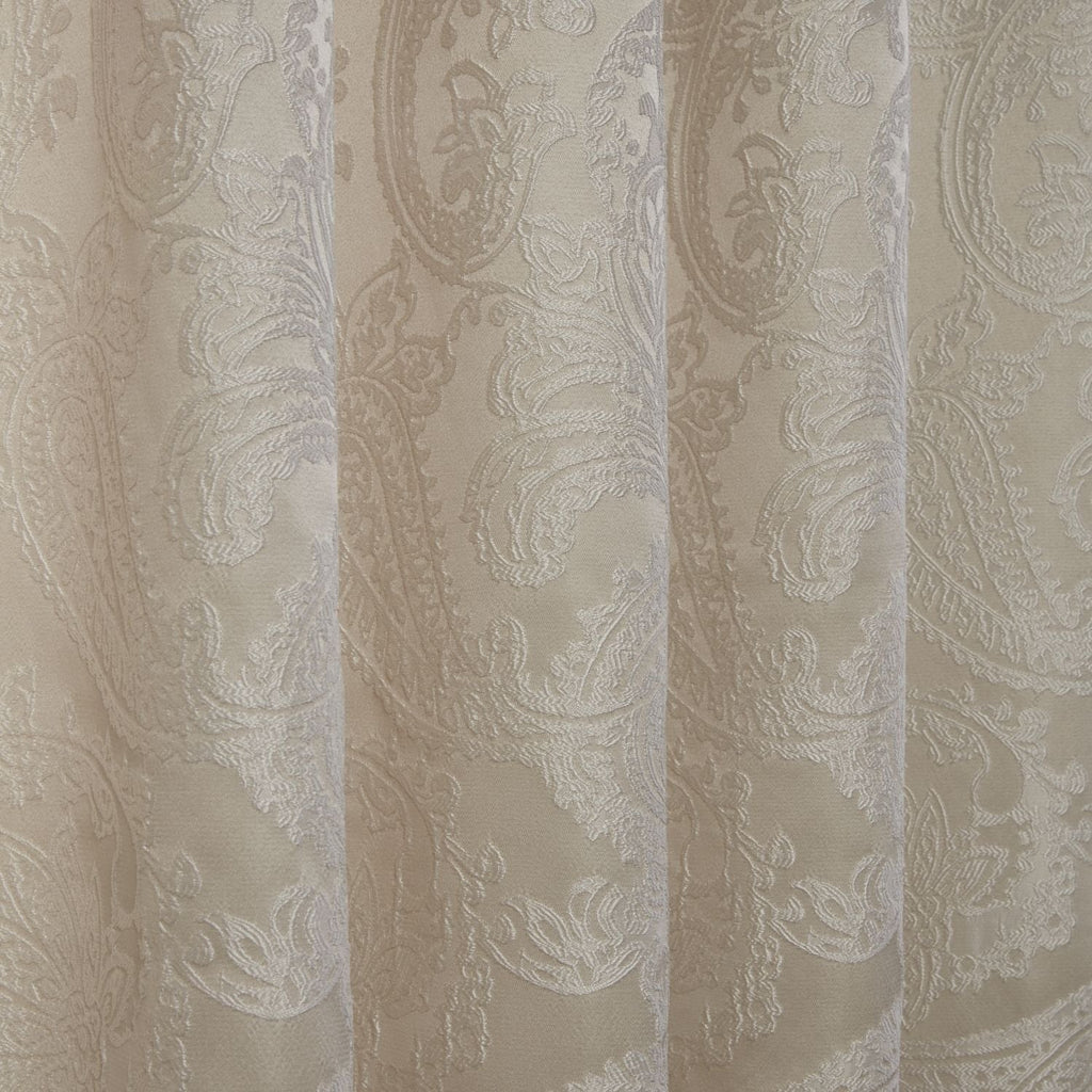 Duchess Cream Lined Pencil Pleat Jacquard Velvet Curtains