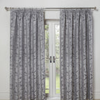 Duchess Silver Lined Pencil Pleat Jacquard Velvet Curtains