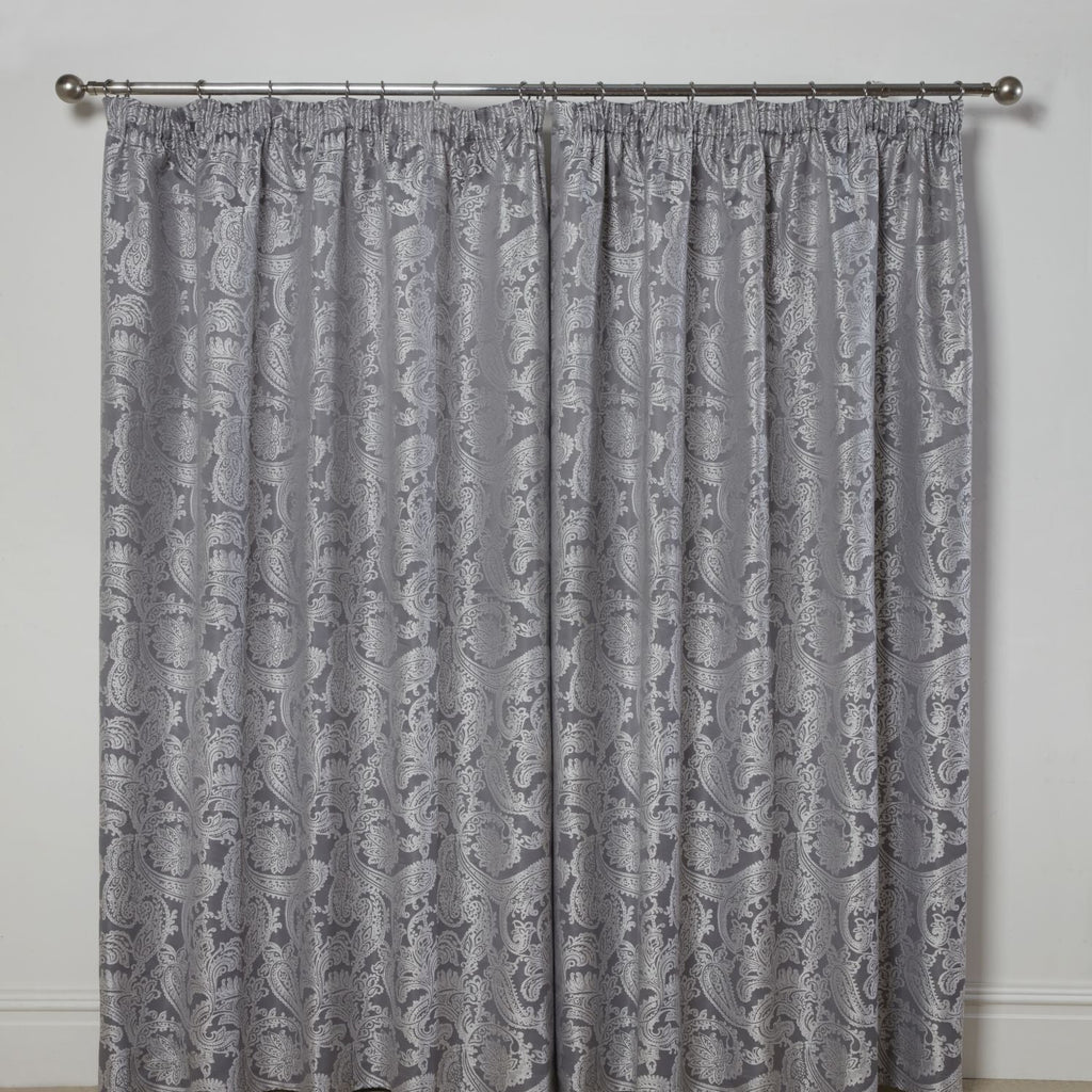 Duchess Silver Lined Pencil Pleat Jacquard Velvet Curtains