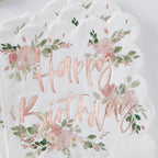 Floral Happy Birthday Napkins- 5 Inner Pack