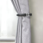 Matt Black Diamante Curtain Holdbacks (Pair)